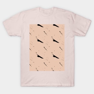 Black figures on a beige background T-Shirt